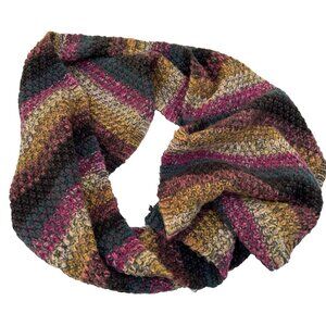 Michael Stars Multicolor Chunky Knit Scarf Colorful Large Infinity Crochet Comfy